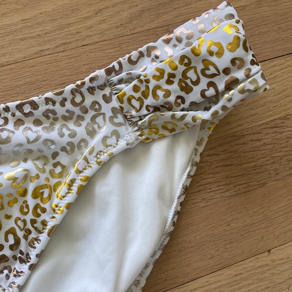 Victoria’s Secret White, Gold & Silver Swim Bottoms - Picture 3 of 6
